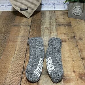 Victoria’s Secret pink fuzzy Sherpa lined slipper socks
